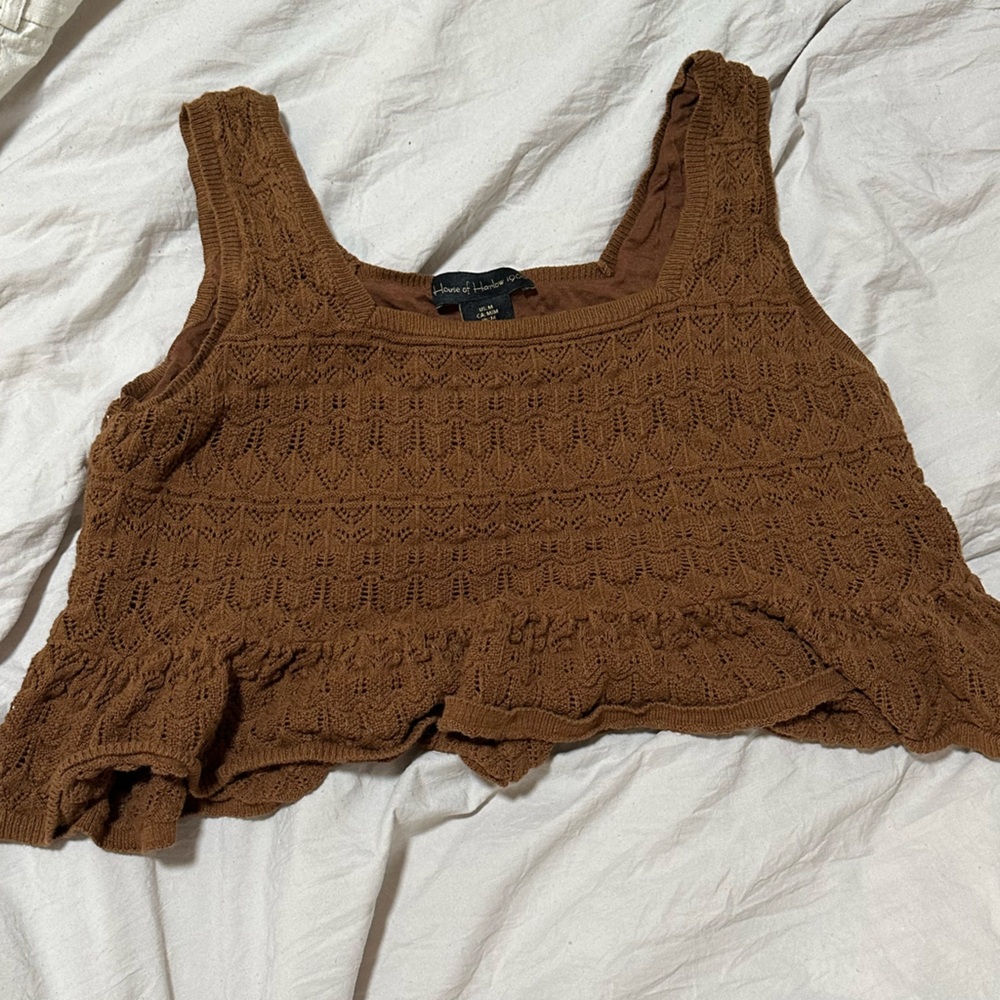 House Of Harlow Crochet Crop Top